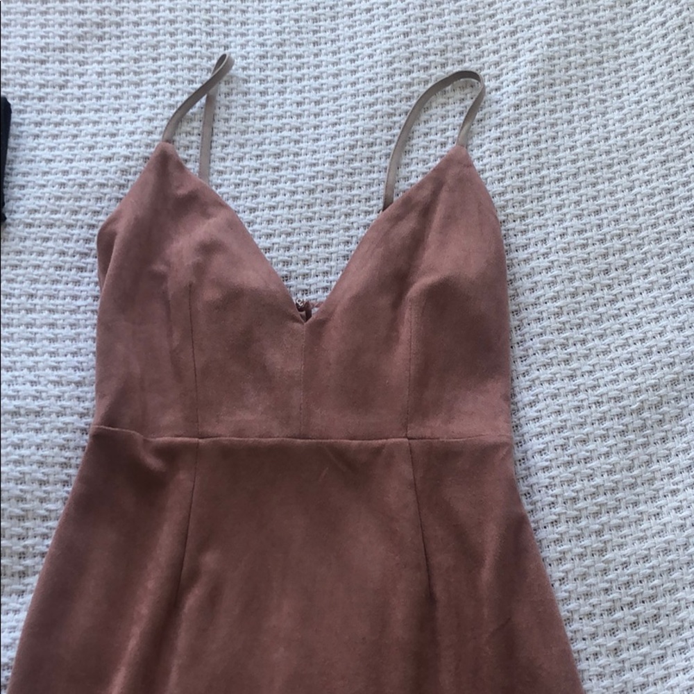 Suede Bodycon Midi dress